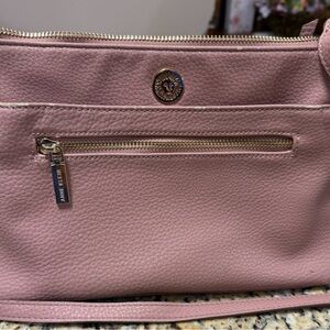 Anne Klein Mauve Crossbody Bag. 7 1/2 x 11 x 2”